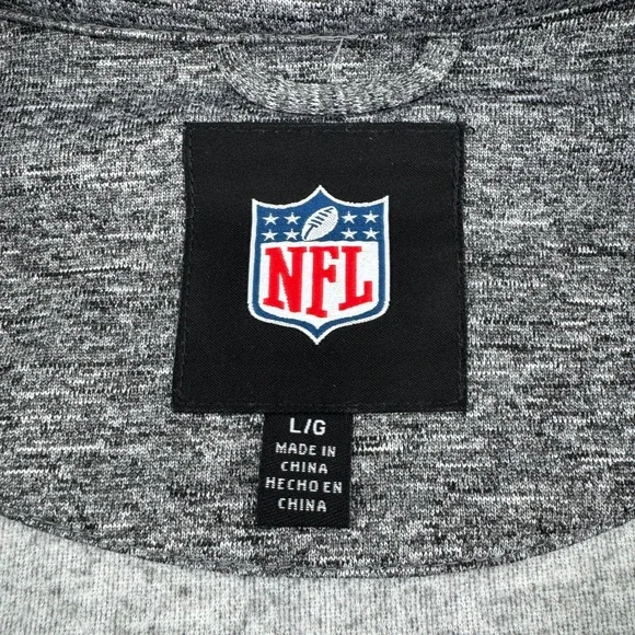 NFL New York Giants Mens Gray Full Zip Track Jacket Large Casual Sports Football - Picture 3 of 12